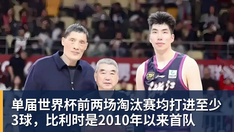 单届世界杯前两场淘汰赛均打进至少3球，比利时是2010年以来首队
