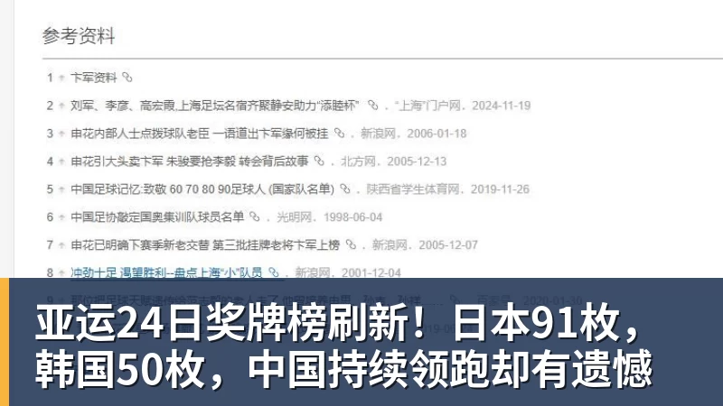 亚运24日奖牌榜刷新!日本91枚,韩国50枚,中国持续领跑却有遗憾